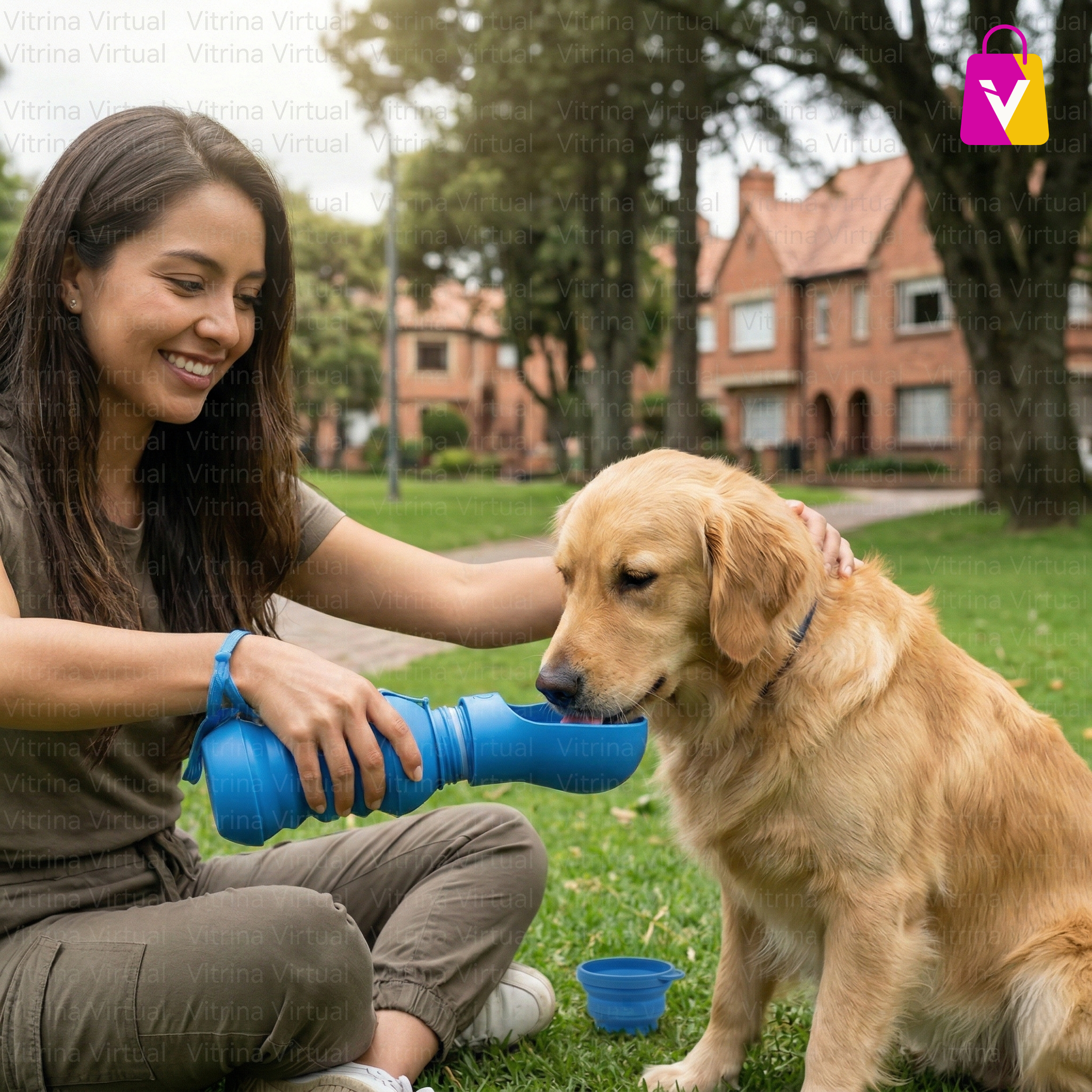 ¡Paseos sin Sed! 🐾 Botella Bebedero Portátil y plegable 2 en 1 para Mascotas 🐶💧