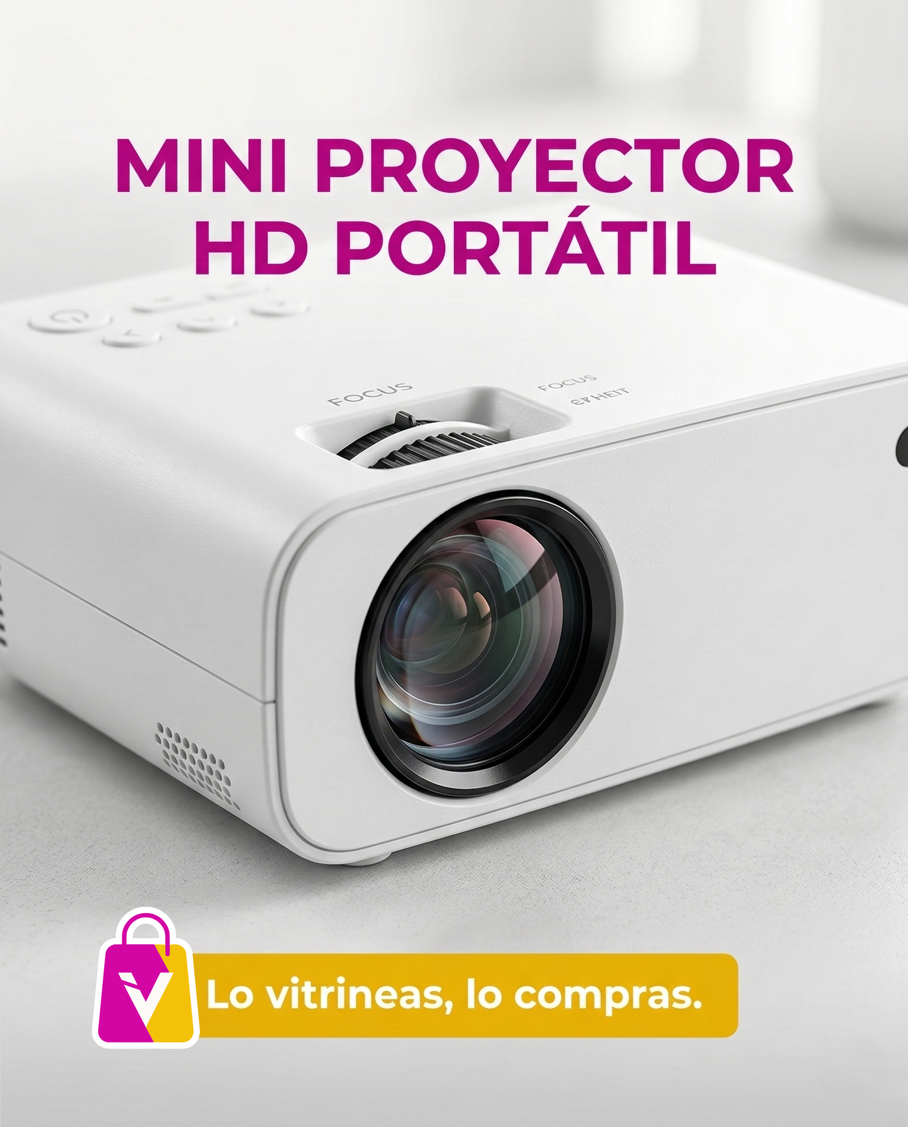 MINI PROYECTOR HD PORTÁTIL - ¡Potencia de Cine en tu Bolsillo! 📽️🔥