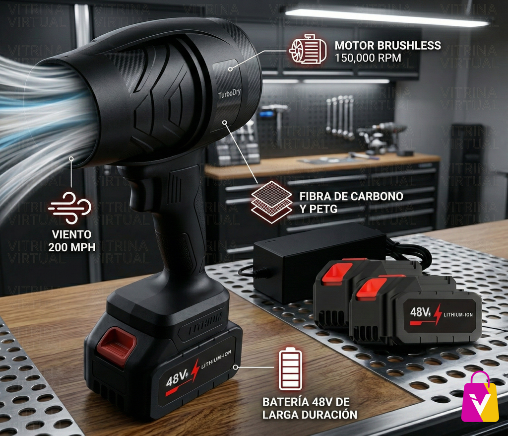 🔥 Soplador TurboDry 150,000 RPM: ¡Secado Extremo en Segundos! 🌪️🚗